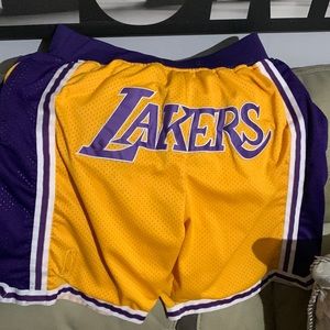 Lakers Just Don NBA basketball shorts Size XL